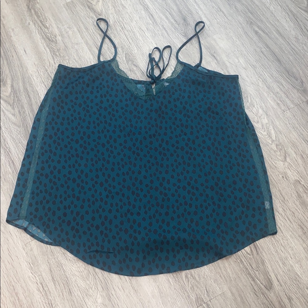 Aerie Teal and Black Patterned Camisole